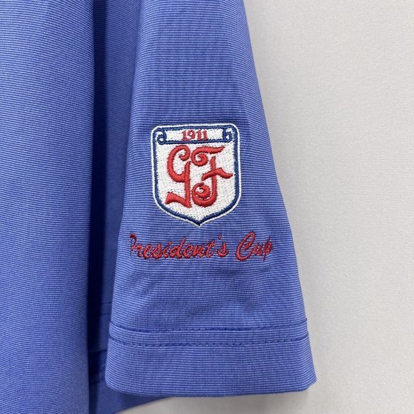 Turtleson Mens Golf Polo Shirt Tour Performance President's Cup Periwinkle Sz XL - Picture 4 of 9